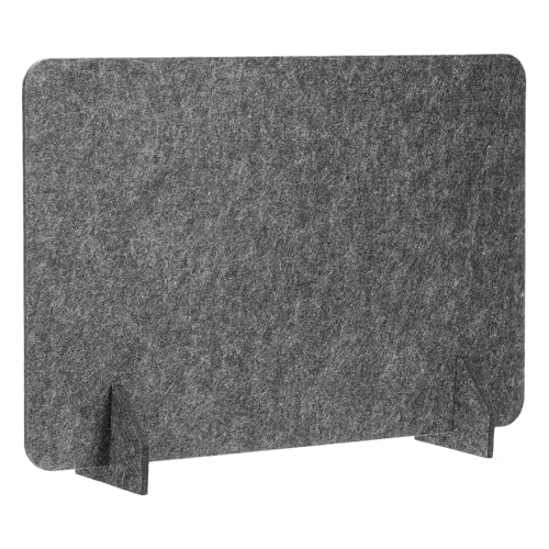 PATIKIL Desk Dividers 24" x 16", 1 Pack Desk Privacy Panel Freestanding Noise Reducing Partition Acoustic Panel with 2Pcs Support Feet for Testing Office Home Library, Dark Gray Style A - color: Dark Gray Style a, size: 24" x 16"