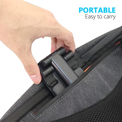 Cell Phone Stand for Desk, Angle & Height Adjustable Phone Holder, (Black) | Fully Foldable, Fits for All Under 6.5" Smartphones, Ideal for Home, Office & Travel Use - color: A-Black