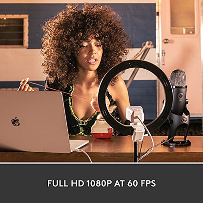 Logitech StreamCam Premium Webcam for Streaming and Content Creation, Full HD 1080p 60 fps,Works with Microsoft Teams, Google Meet, Zoom, Nintendo Switch 2’s new GameChat mode, for PC/Mac– Off-White - color: White
