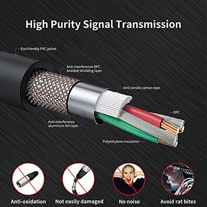 XLR Cables, Microphone Cable 35ft, XLR Male to Female Mic Cable 3 Pin for Speaker Systems, Radio Station, and More - 1 Pack 35 Feet - size: 35 Ft 1 Pack