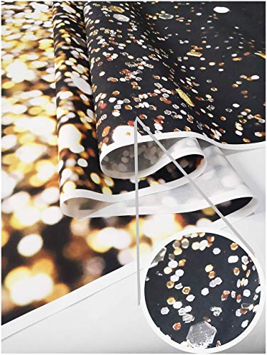 Black and Gold Backdrop Golden Glitter Backdrop for Photography Wedding Birthday Baby Shower Party Photo Studio 5x7FT 11412 - color: Gold, size: 5x7FT