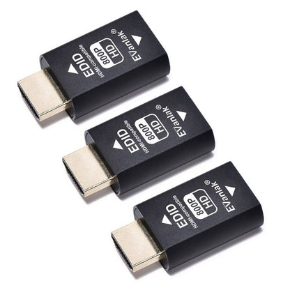 EVanlak Hdmi Edid Emulator Passthrough Dongle Eliminated Emulator Adapter 3rd Generrtion Work with Mac Thunderbolt to HDMI Switches/Extender/AV Receiver/Video Splitters -1280x800@60Hz-3pack - color: HDMI EDID 800-3P