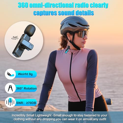 3-in-1 Wireless Lavalier Microphone for iPhone/Android/Camera/PC, Featuring a Rotatable Clip, Mute, Reverb, and Noise Reduction – Ideal for TikTok, YouTube, and Vlogging (3-in-1)