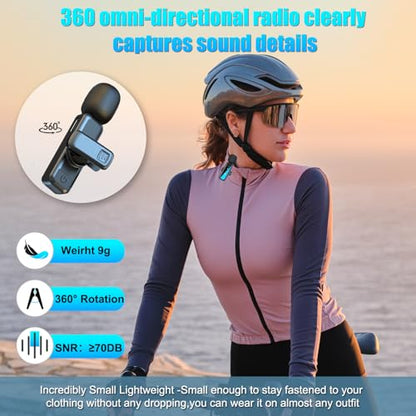 3-in-1 Wireless Lavalier Microphone for iPhone/Android/Camera/PC, Featuring a Rotatable Clip, Mute, Reverb, and Noise Reduction – Ideal for TikTok, YouTube, and Vlogging (3-in-1)