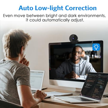 EMEET C950 Webcam for PC, 1080P Webcam with Microphone&Privacy Cover, Auto Light Correction, 70° FOV for Personal Use, Plug&Play Web Cam Protect Data, Perfect for Office Professionals&Remote Workers - style: 1080P Safe Privacy Cover