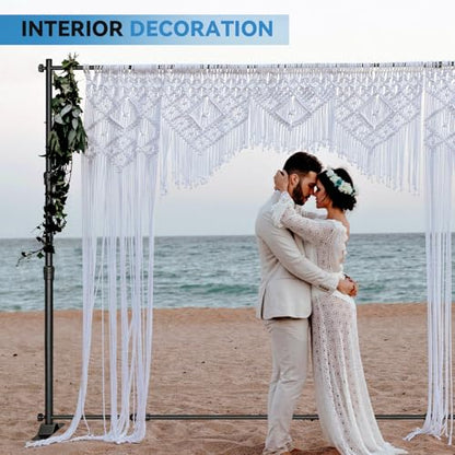 8×8‘ Backdrop Stand Banner Stand Kit with Carry Bag Heavy-Duty Photography Step & Repeat Stand Height and Width Adjustable for Photo Booth Events Weddings Studio Displays - size: 8×8’