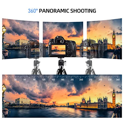 Mini Ball Head with 1/4" Screw 3/8" Thread Mount Adapter 360 Degree Rotatable Aluminum Tripod Head for DSLR, Monopod, Phone, Gopro, Camcorder, Max Load 9.9lbs/4.5kg - size: Lightweight 9.9/lb