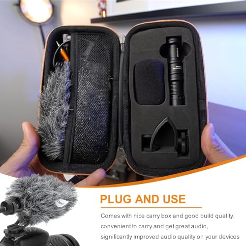 Camera Microphone,Comica CVM-VM10II Professional Video Microphone with Shock Mount, Deadcat,Compact Shotgun Mic Compatible with iPhone,DSLR Camera,Android Smartphones- Perfect for TikTok YouTube Vlog - color: Black