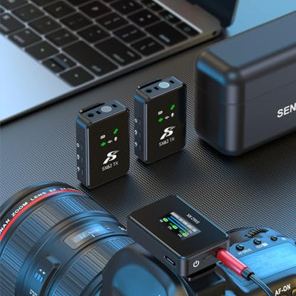 Professional Wireless Lavalier Lapel Microphone for iPhone, iPad, Mini Video Recording Mic for Interview Video Podcast Vlog YouTube & Livestream, Noise Reduction, Plug & Play (Pro Mics with Base) - style: Pro Mics with Base