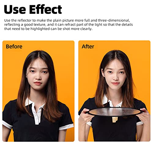 2 in 1 Lighting Reflectors Round Folding Portable 12" 30cm for Photography Reflector Portrait Still Life Fill Light