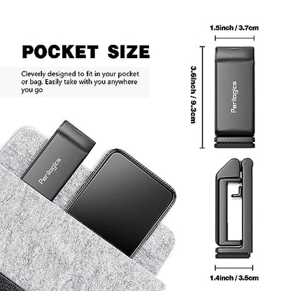 Perilogics Airplane Phone Holder Mount Universal in Flight Hands Free Viewing with Multi-Directional Dual 360 Degree Rotation (Black/Black) - color: Black / Black