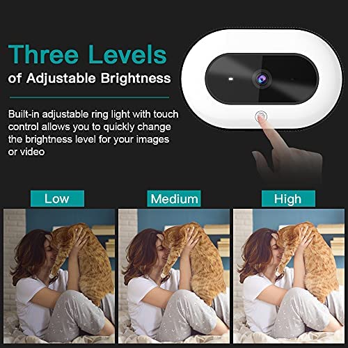 NexiGo StreamCam N930E with Software, 1080P Webcam with Ring Light and Privacy Cover, Auto-Focus, Plug and Play, Web Camera for Online Learning, Zoom Meeting Skype Teams, PC Mac Laptop Desktop - style: Webcam with Light