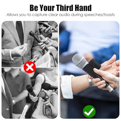 YOUSHARES Handheld Microphone Elastic Sleeve,Compatible with DJI Mic 2 Wireless on Handheld Microphone (Shure SM58, Behringer XM8500) for Clearer Audio for Weddings,Interviews and DJ Hosting - color: Rode Elastic Sleeve