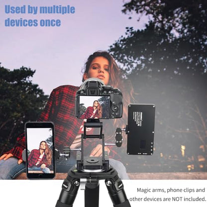 Z-Flex Tilt Tripod Head-INNOREL MH5 CNC Aluminum Alloy All Metal Flexible Folding Z Pan 360° Horizontal Rotation with 1/4" and 3/8" Screws, Max Load 6.61lb for Canon Nikon Sony DSRL Camcorder Slider - size: Only MH5