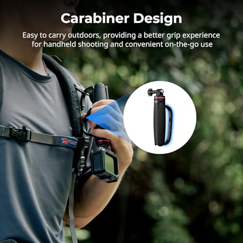 SMALLRIG Portable Action Camera Tripod in Carabiner Shape, 6.5-13.6in Extendable Selfie Stick, Mini Table Tripod for GoPro Hero 13/12/11, for DJI Osmo Action 5 pro/4/3, for Insta360 Ace Pro 2-5568 - style: for action camera