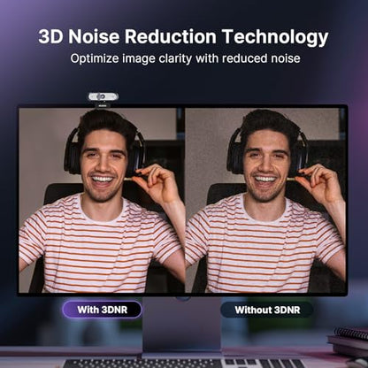 NexiGo N660P Pro 4K Webcam with Distortion-Free Lens, 1080p 60 fps Autofocus USB Streaming Camera, 3DNR, Noise-Canceling Mics & Privacy Cover, Web Cam for Gaming/Live Streaming/PC/Mac/Switch 2, Black - style: 4K Webcam AutoFocus