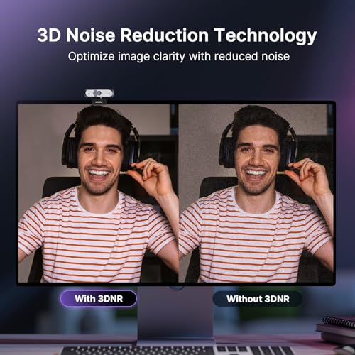 NexiGo N660P Pro 4K Webcam with Distortion-Free Lens, 1080p 60 fps Autofocus USB Streaming Camera, 3DNR, Noise-Canceling Mics & Privacy Cover, Web Cam for Gaming/Live Streaming/PC/Mac/Switch 2, Black - style: 4K Webcam AutoFocus