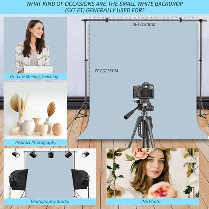 Dusty Blue Photography Backdrop Studio Photography Film & Television Portraiture Interview Programs Product Display Home Videos Parties Exhibition Halls Wedding Backdrops 6x9FT - color: Dusty Blue, size: 6x9FT