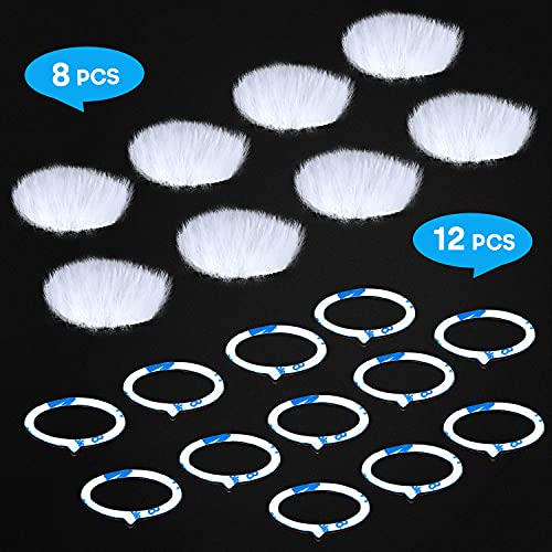 Camera Mic Windscreen, Wind Muff Compatible for Camera DSLR, G7X2 Built-in Microphone, with 16 Stickies and 8 Fur Covers by YOUSHARES(White) - size: Black