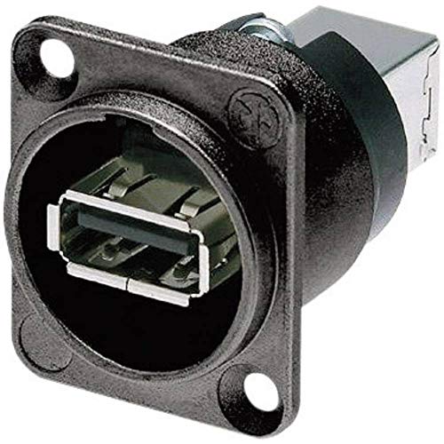 Neutrik NAUSB-W-B Reversible USB Genderchanger (Type A and B) D-Housing Chassis Connector