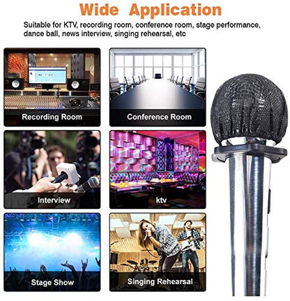 200 Pcs Disposable Microphone, Non-Woven Fabric, USB Connector, for Karaoke, Press Conferences, Recording Rooms