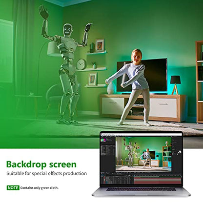 NEEWER 6x9 feet/1.8x2.8m Photo Studio 100% Pure Polyester Collapsible Backdrop Background for Photography, Video and Television (Backdrop Only) - Green - color: Green, size: 6 x 9 ft