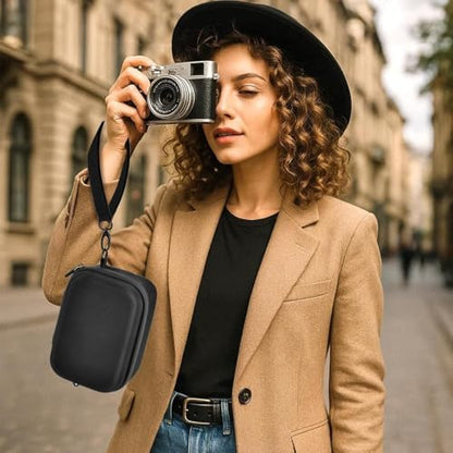 GWCASE Digital Camera Case Compatible with Fujifilm X100VI X100V X100F X100S X-E5, Portable Travel Carrying Bag Fits Camera with Strap & Protective Cover, 6mm Thickened EVA Protective Shell,Case Only - style: For Device With Protective Case & Strap