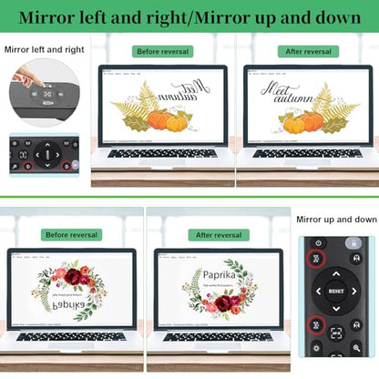 Document Camera for Classroom, USB Camera for Teacher, 12MP & 9X Zoom-in, Move lmage, Mic and Speaker, Mirroring, LED Light, 2 Port HUB, for Remote Learning, Painting, Live Demo (with Remote)