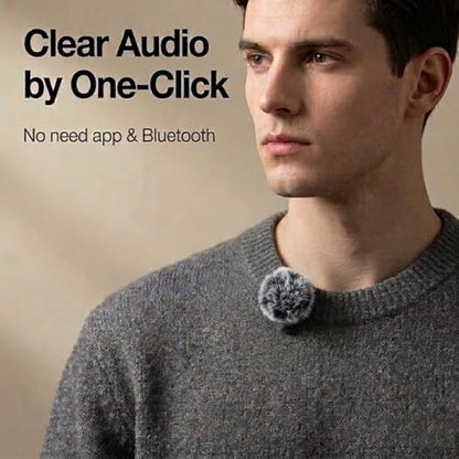 Caiord 2Pack Wireless Lavalier Microphone for iPhone iPad Android with Charge Case, Mini Clip/Magnetic Microphones for Lightning/USB-C Video Recording, Vlogging, YouTube, Interviews, 100FT - style: Cylindrical