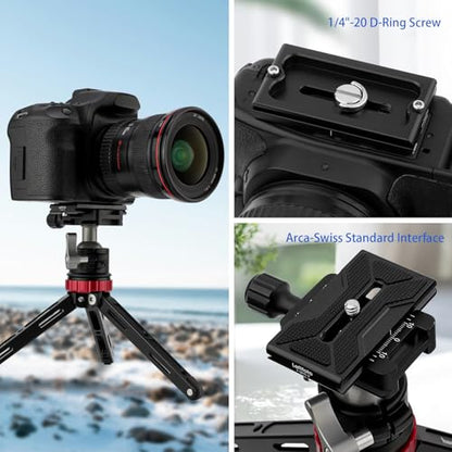 Leftfoto 70mm Universal Metal Camera Quick Release Plate Fits Arca Swiss Clamp for DSLR Camera Tripod Ballhead - size: 70mm