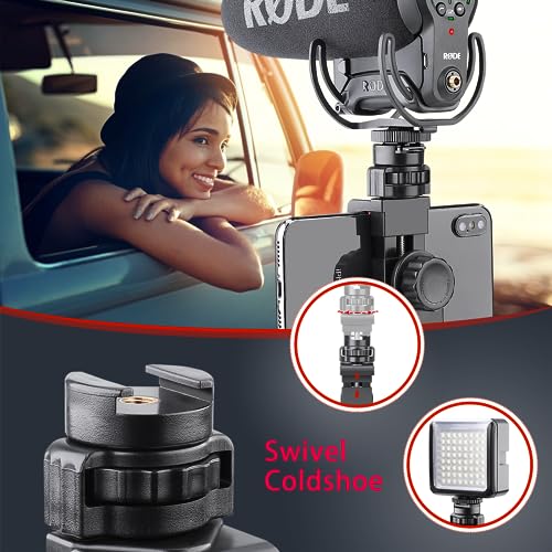 Zeadio Smartphone Stabilizer, Vlogging Hand Grip Video Holder Rig Handle Travel Selfie Stick with Clamp Mount for All iPhone and Android Mobile Cell Phone