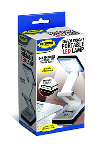 IdeaWorks LED Lamp for Desk - Collapsible, Portable from Home to Office, Acrylonitrile Butadiene Styrene, White - color: White