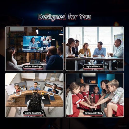 TONGVEO 4K Conference Room PTZ Camera AI Auto Tracking 3X Optical Zoom HDMI/USB3.0 Wide-Angle Video Conference Camera for Church Worship Live Streaming Meeting with Zoom YouTube OBS and More - color: Black