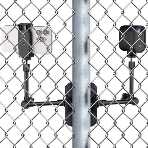 Mippko Magnetic Camera Fence Mount for GoPro/Mevo Start /insta360 /Pocket 3 /iPhone,Two 1/4"-20 Slots Net Chain Link Fence Holder for Recording Baseball/Softball/Tennis Games (2 Magic Arms) - style: Two Magic Arms