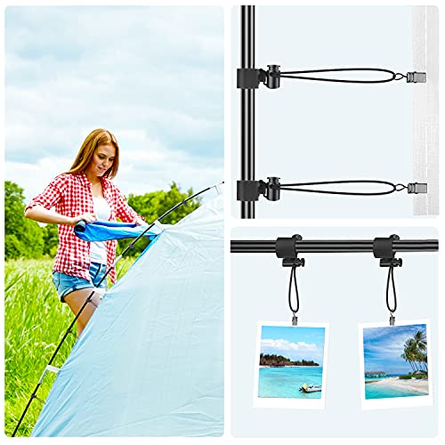 FUDESY Backdrop Clips Clamps - 14 Packs, Include 4 Heavy Duty Spring Clamps, 6 Curtain Clips Backdrop Rings, 4 Background Clips Holder for Photography Backdrop Stand, Photo Studio