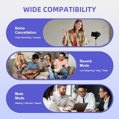 2-in-1 Wireless Lavalier Microphone for iPhone iPad with Charging Case - Mini Microphone Lapel Mic for Video Recording - Tiny Clip on Phone Mic for Podcast Camera Vlogging YouTube Tiktok - style: 2 in 1 Wireless Lavalier Microphone