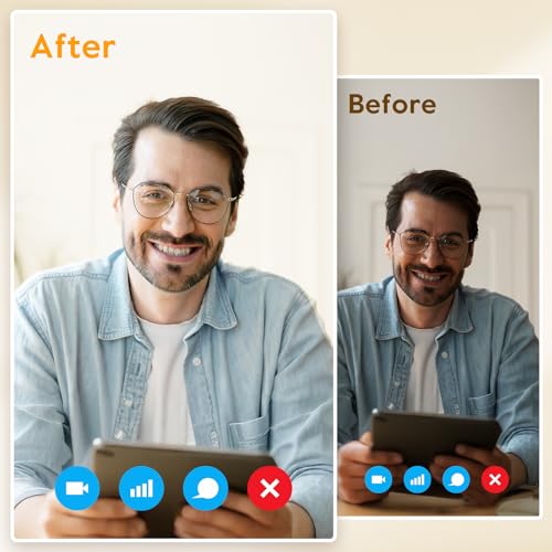 White 1Pack Video Conference Lighting for Zoom Meeting, Ring Light for Desk with Flexible Stand - size: White 1Pack