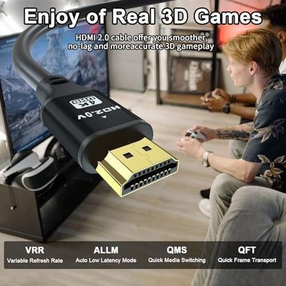 40FT Long HDMI Cable 4K60Hz, High Speed 4K HDMI Cable with Gold Plated Connectors, Black Aluminum Housing, for Projector, Home Theater, Church, Classroom, Large Room, AV Cabinet Setup. - size: 40FT