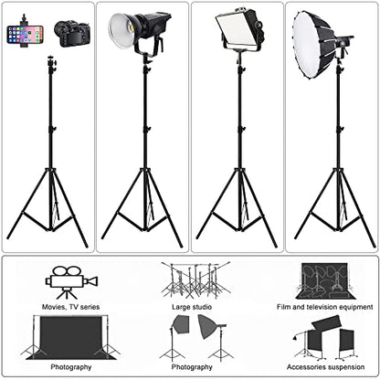 Aluminum Alloy Photography Tripod Stand, 9.19 Feet/2.8m Studio Lighting Tripod Stand for Video Lights, Photography Lights, Reflectors, Softboxes, Umbrellas - size: 1 Pack