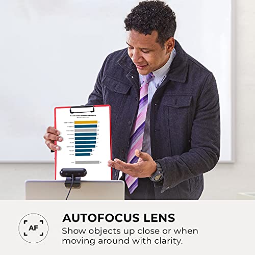 AVerMedia PW310P Webcam - Full 1080p 30fps HD Camera with Autofocus and Dual Stereo Microphones, Work from Home, Remote Learning - NDAA Compliant - style: 1080p 30fps Auto focus