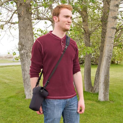 OP/TECH USA Soft Pouch – Compact digital camera case, lightweight accessories pouch, sleek neoprene sleeve for DSLR, perfect for backpacks & travel – durable protection in style | D-M 4/3 | Black - color: Black, style: D-m 4/3