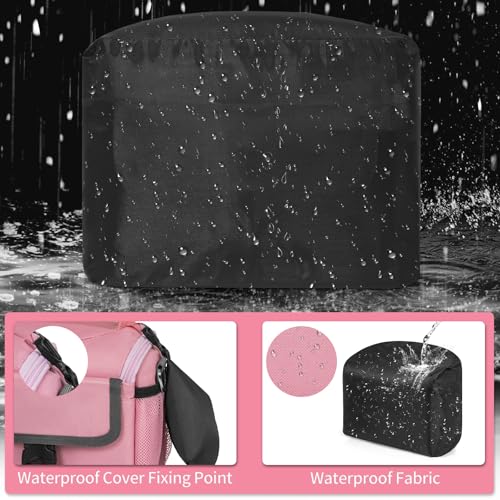 GMAK Camera Carrying Bag, Anti-Shock Camera Case Bag with Water-resistant Rain Cover Compatible for Canon EOS R50 M50 Powershot SX540 SX70, Nikon Coolpix L340 B700 P610, Sony a6100 a6400, Fuji XS10 - color: Pink, size: Small