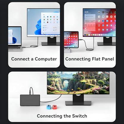 USB C 3.2 Gen2x2 20Gbps Cable, 90Degree USB C 4K@60Hz UHD Video 5A/240W PD3.1 Fast Charge Cord with E-Marker Compatible with Thunderbolt 3/4 - size: 90D 20G 240W 0.5M
