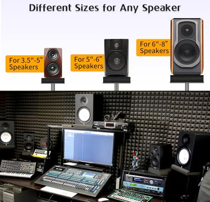 2 Pack Studio Monitor Isolation Pads for Large Speakers Sound Insulation Studio Foam Prevents Vibrations Acoustic Speaker Isolation Pad High Density Fits Most Stands - size: Large