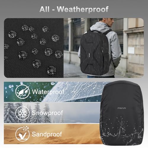 MOSISO Camera Backpack, DSLR/SLR/Mirrorless Photography Backpack, Camera Bag with Tripod Holder&15.6 inch Laptop Compartment&Rain Cover Compatible with Canon/Nikon/Sony/DJI Mavic Drone, Black - color: Black