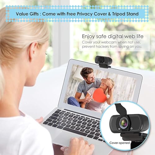 USB C Webcam for Switch 2 / PC: 1080P HD Web Cam with Mic,Computer Camera with Privacy Cover & Tripod Stand for MAC Desktop Laptop, Wide Angle Webcam Pro Streaming Web Camera for Skype/Teams/Webex - style: USB-C Webcam with Cover & Tripod