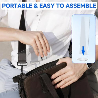 2 Pack Acrylic Monitor Memo Board with Removable Base, Portable Sticky Note Holder, Transparent Message Board Sign for Laptop, Desktop