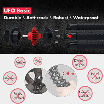 Fotopro Flexible Phone Tripod Bendable for Mini Camera Handheld Tripod Stand for Phone Vlogging Travel Video - style: UFO tripod