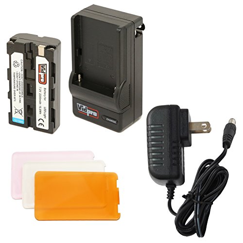 Vidpro LED-330 Photo and Video Light Kit - On Camera Panel LED Light - Adjustable and Dimmable Light Fits Cameras Video Camcorders and DLSR w/Hot Shoe Includes Rechargeable Battery Diffuser and More - size: LED-330