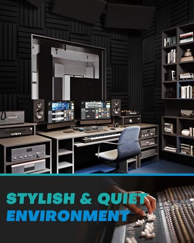 24Packs Curved Sound Proof Foam Panels for Walls, 2" Acoustic Panels Sound Absorbing Dampening, Soundproofing Noise Reducing Cancelling Treatments for Home Office Recoding Studio Decor, 2x12x12" Black - size: Upgraded Curved 5024Packs